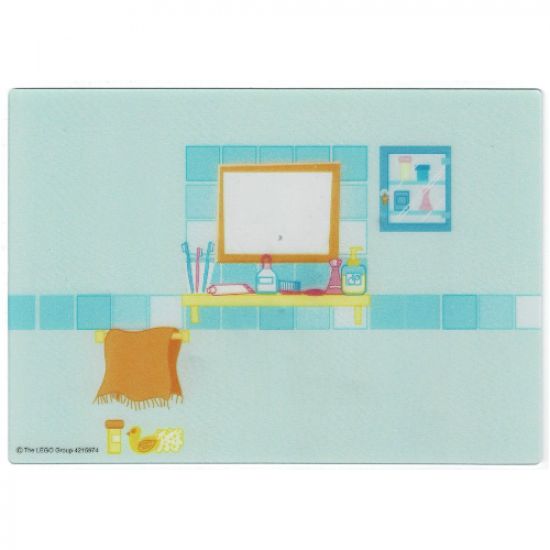 Plastic Backdrop for Set 5940 - Bathroom
