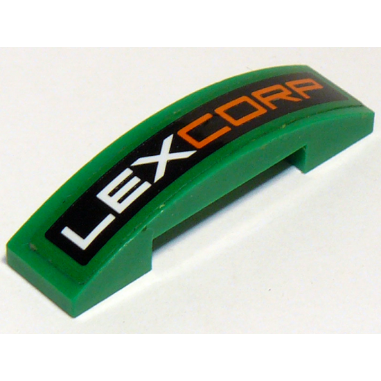 Slope, Curved 4 x 1 Double with 'LEXCORP' Pattern (Sticker) - Set 76045