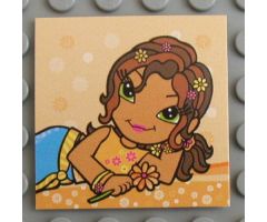 Clikits Paper, Insert 4 x 4 for Frame clikits011, 'Daisy' holding a Daisy
