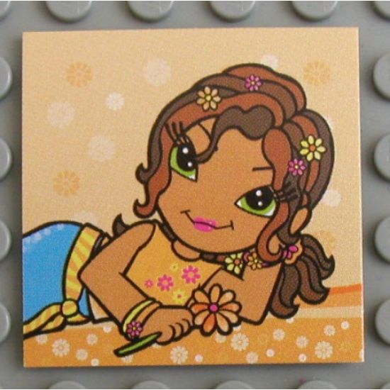 Clikits Paper, Insert 4 x 4 for Frame clikits011, 'Daisy' holding a Daisy