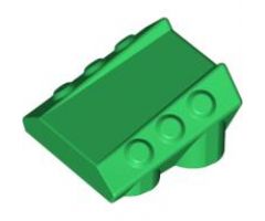 Brick, Modified 2 x 2 No Studs, Sloped with 6 Side Pistons Raised