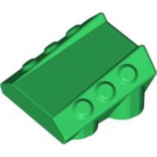 Brick, Modified 2 x 2 No Studs, Sloped with 6 Side Pistons Raised