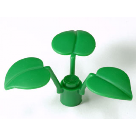 Plant Flower Stem 1 x 1 x 2/3 with 3 Large Leaves