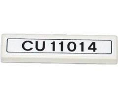 Tile 1 x 4 with 'CU 11014' Pattern (Sticker) - Set 42024