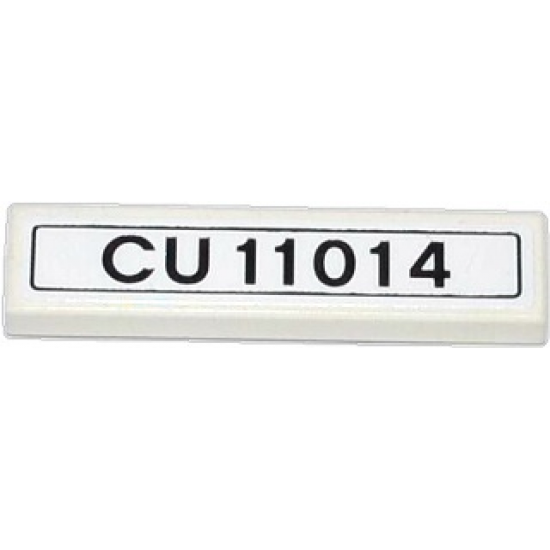 Tile 1 x 4 with 'CU 11014' Pattern (Sticker) - Set 42024