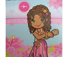 Clikits Paper, Insert 10 x 10 for Frame clikits069, 'Daisy' Hawaiian Hula Image