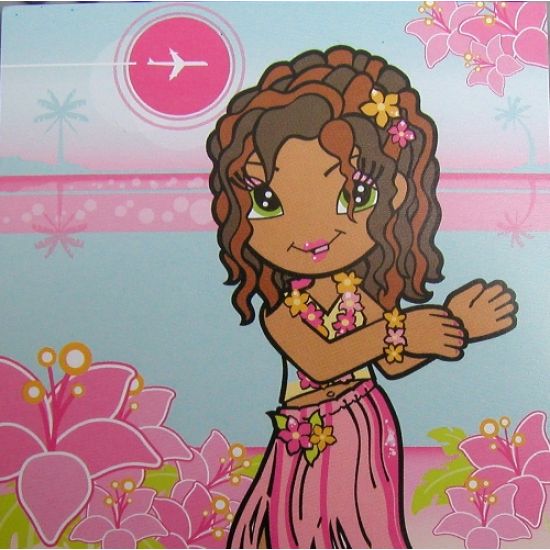Clikits Paper, Insert 10 x 10 for Frame clikits069, 'Daisy' Hawaiian Hula Image
