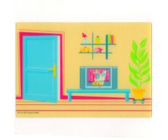 Plastic Backdrop for Set 5940 - Living Room