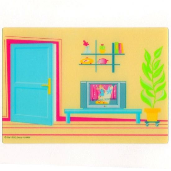 Plastic Backdrop for Set 5940 - Living Room