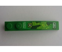 Slope, Curved 6 x 1 with 'PERSONAL CALIBRATOR' and 'POWER VENT' on Green Background Pattern (Sticker) - Set 8114
