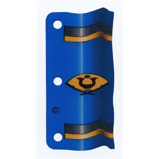 Plastic Flag 3 x 6 Ninja Pattern Blue