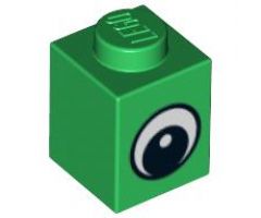 Brick 1 x 1 with Eye Simple with Black and White Pattern, Circle in Pupil
