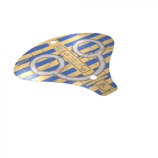 Plastic Cobra Hood with Hieroglyphs Pattern