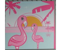 Clikits Paper, Insert 10 x 10 for Frame clikits069, Flamingos Image