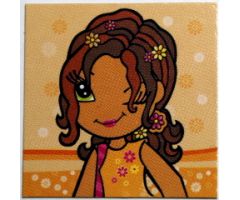 Clikits Paper, Insert 4 x 4 for Frame clikits011, 'Daisy' Winking Image