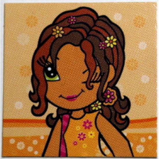 Clikits Paper, Insert 4 x 4 for Frame clikits011, 'Daisy' Winking Image