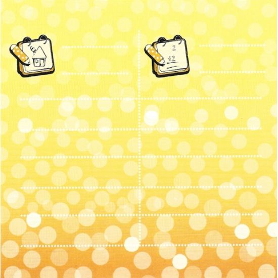 Clikits Paper, Insert 10 x 10 for Frame clikits069, List with Yellow Background Image