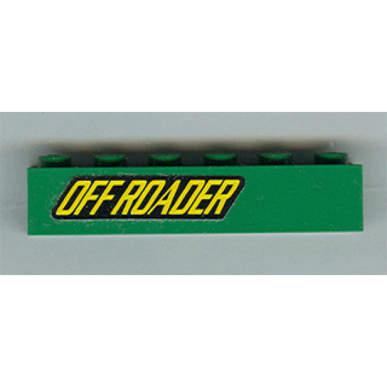 Brick 1 x 6 with Off Roader Left Pattern (Sticker) - Set 4589