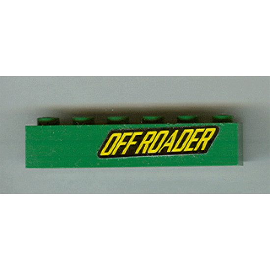 Brick 1 x 6 with Off Roader Right Pattern (Sticker) - Set 4589