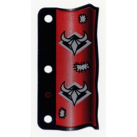 Plastic Flag 3 x 6 Ninja Pattern Red