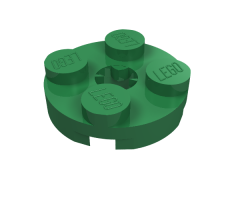 Plate, Round 2 x 2 with Axle Hole (x Shape)