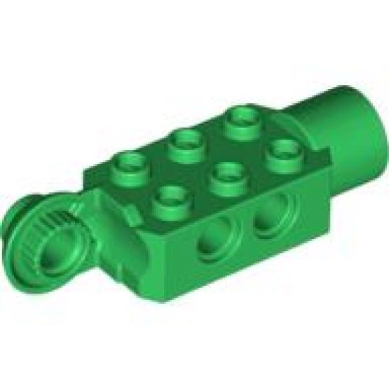 Technic, Brick Modified 2 x 3 with Pin Holes, Rotation Joint Ball Half (Vertical Side), Rotation Joint Socket