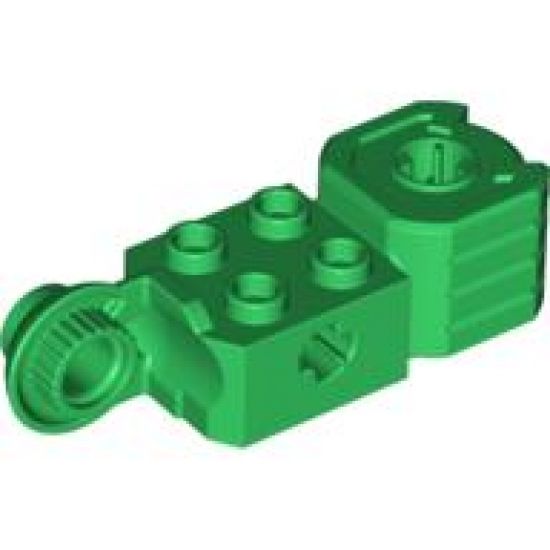 Technic, Brick Modified 2 x 2 with Axle Hole, Rotation Joint Ball Half (Vertical Side), Vertical Axle Hole End (Fist)