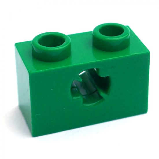 Technic, Brick 1 x 2 with Axle Hole (x Shape)