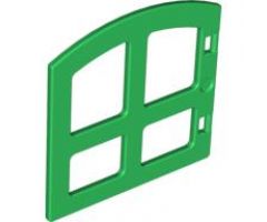 Duplo, Building Door / Window Pane 1 x 4 x 3 with Fore Panes and Curved Top