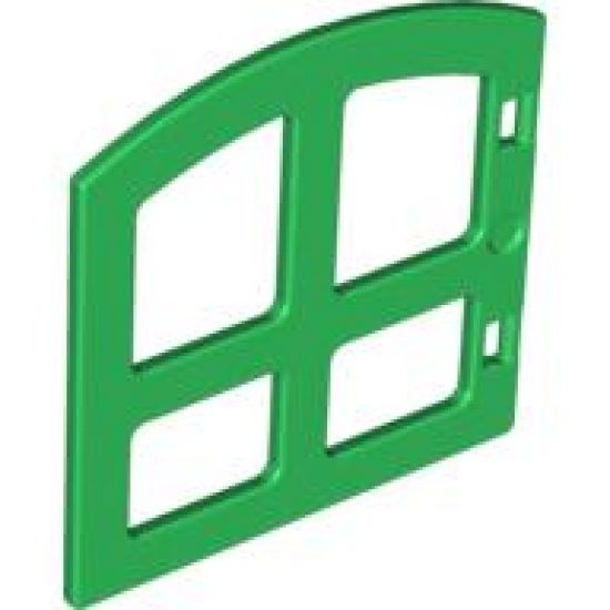 Duplo, Building Door / Window Pane 1 x 4 x 3 with Fore Panes and Curved Top