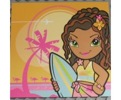 Clikits Paper, Insert 10 x 10 for Frame clikits069, 'Daisy' with Surfboard