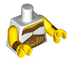 Torso Female Toga with Gold Trim and Large Belt Pattern / Yellow Arms with Gold Wristbands Pattern / Yellow Hands