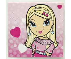 Clikits Paper, Insert 10 x 10 for Frame clikits069, 'Heart' with Pink Background Image