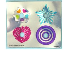 Plastic Ring Accents, Foil, Sheet of 4