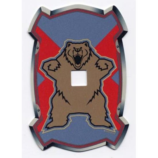 Plastic Shield (Undetermined Material Type) for Large Figures with Knights Kingdom Santis Bear Pattern