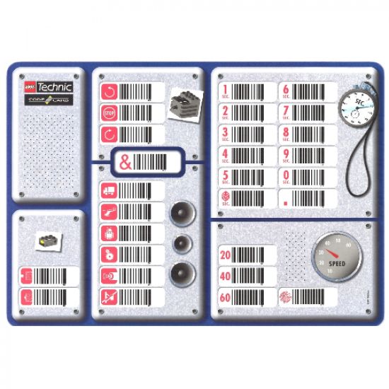Electric, Programmable Code Pilot Bar Code Sheet, laminated, 2 sided (paper size A3)