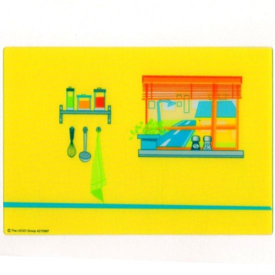 Plastic Backdrop for Set 5940 - Kitchen