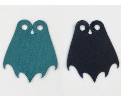 Mini Doll, Body Wear Cape Cloth, 5 Curly Points, One Side Black, One Side Dark Turquoise