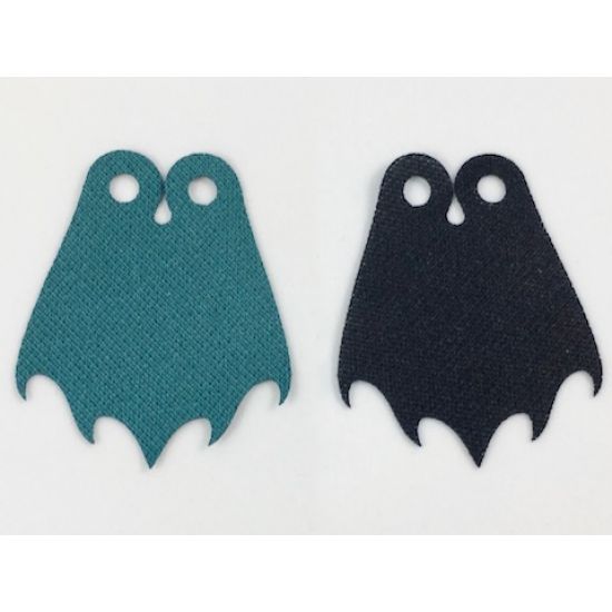 Mini Doll, Body Wear Cape Cloth, 5 Curly Points, One Side Black, One Side Dark Turquoise