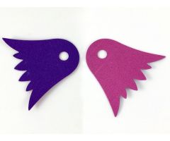 Minifigure, Body Wear Cape Cloth, Scalloped, Dark Purple Side / Magenta Side - Traditional Starched Fabric