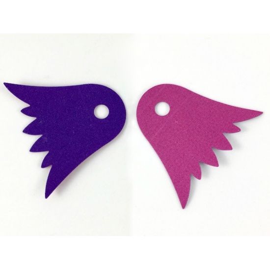 Minifigure, Body Wear Cape Cloth, Scalloped, Dark Purple Side / Magenta Side - Traditional Starched Fabric