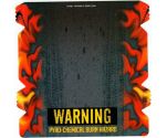 Plastic Ramp Cover with Flames and 'WARNING PYRO-CHEMICAL BURN HAZARD' Pattern (8493)