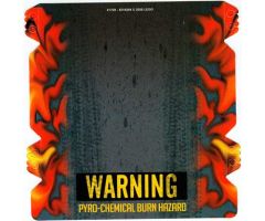 Plastic Ramp Cover with Flames and 'WARNING PYRO-CHEMICAL BURN HAZARD' Pattern (8493)