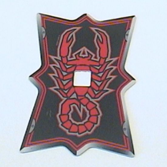 Plastic Shield for Large Figures with Knights Kingdom Vladek Scorpion Pattern