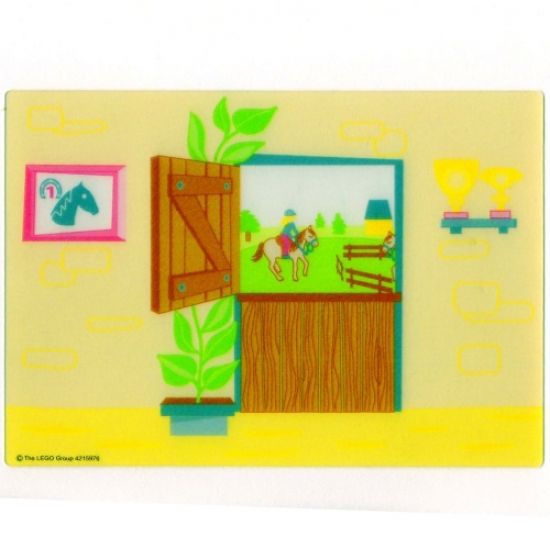 Plastic Backdrop for Set 5941 - Horse Stable