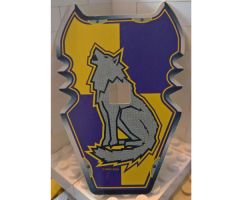 Plastic Shield (Undetermined Material Type) for Large Figures with Knights Kingdom Danju Wolf Pattern