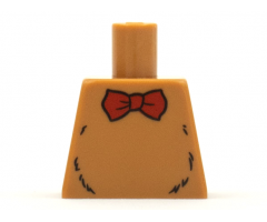 Torso Red Bow Tie and Black Fur Lines Pattern (BAM)