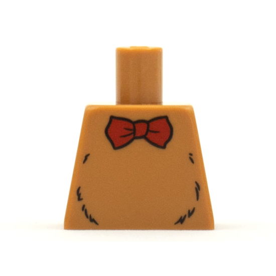 Torso Red Bow Tie and Black Fur Lines Pattern (BAM)