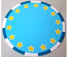 Plastic Playmat Duplo, Circus Ring with Yellow Stars Pattern