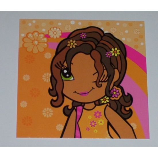 Clikits Paper, Insert 10 x 10 for Frame clikits069, 'Daisy' Winking Image
